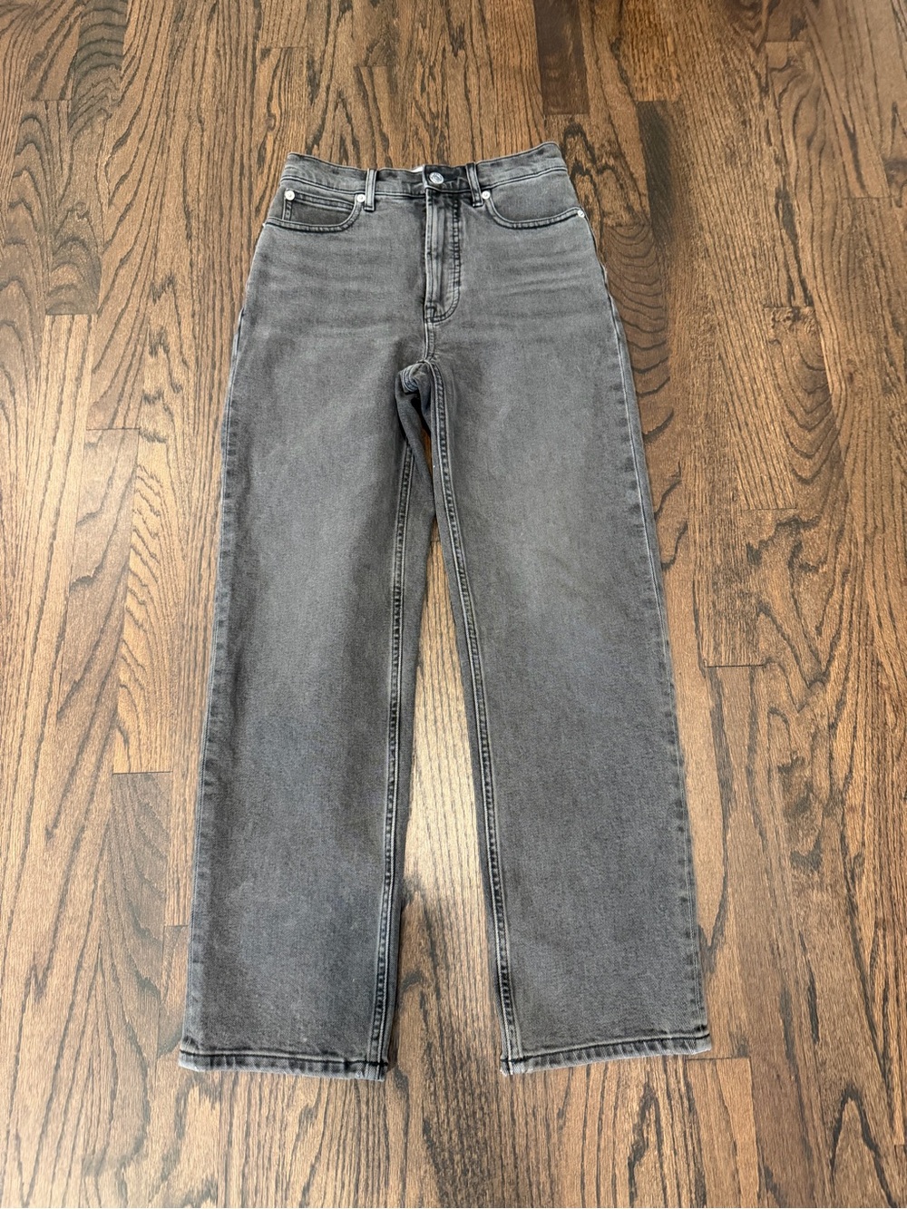 Everlane Gray High-Rise Straight Leg Jeans